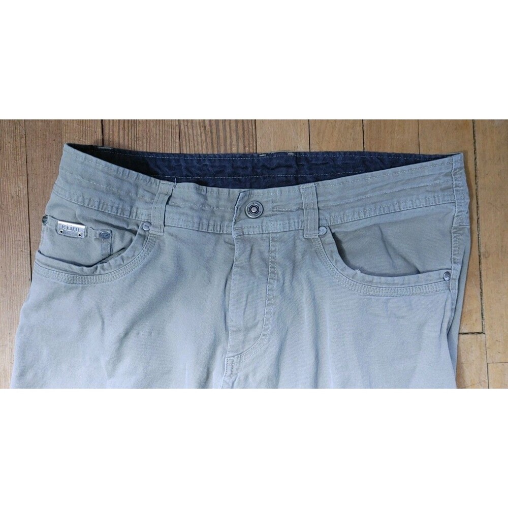 Kuhl Legendary Men's Pants Kanvus Jeans Tan Vintage Patina dye Khaki 34X32